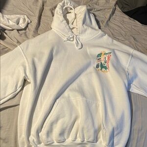 White Graphic Hoodie